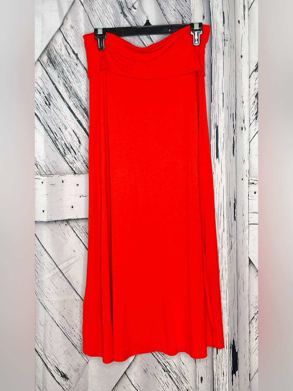 Gap Red Foldover Knit Maxi Skirt M